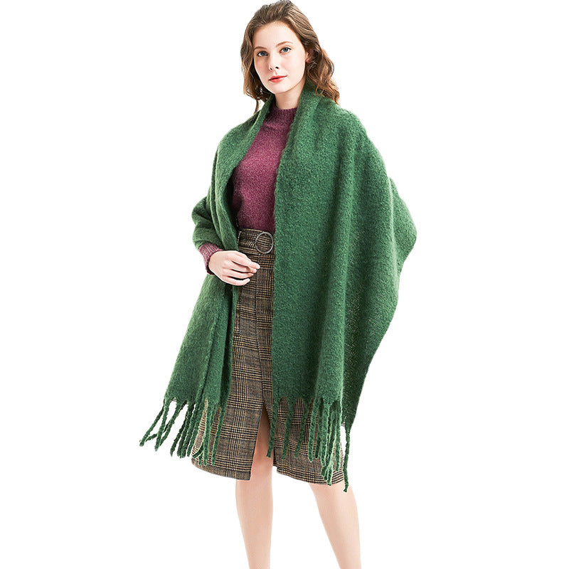 Winter Tassels Women Scarfs/capes