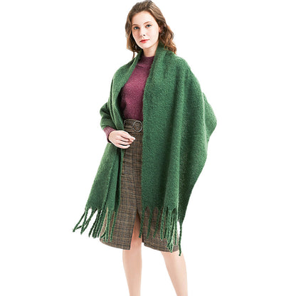 Winter Tassels Women Scarfs/capes