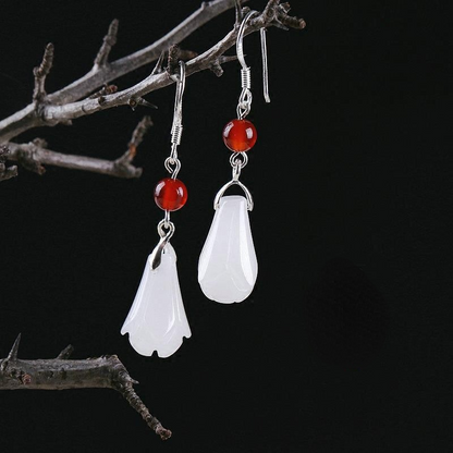 Classic Magnolia Design Women Dangle Earrings