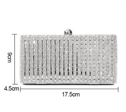 Women Diamond Mounted Evening Party Crossbody Shoulder Bags