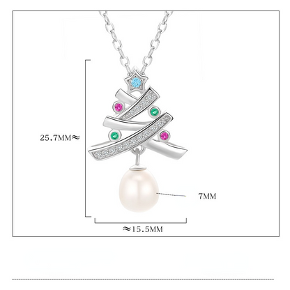 Merry Christmas Design Sterling Sliver Necklace for Women