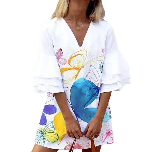 New Women Natral Waist Short Dresses-STYLEGOING