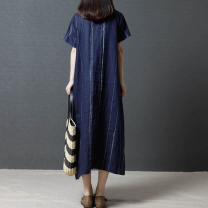 Summer Cozy Linen Plus Sizes Midi Dresses