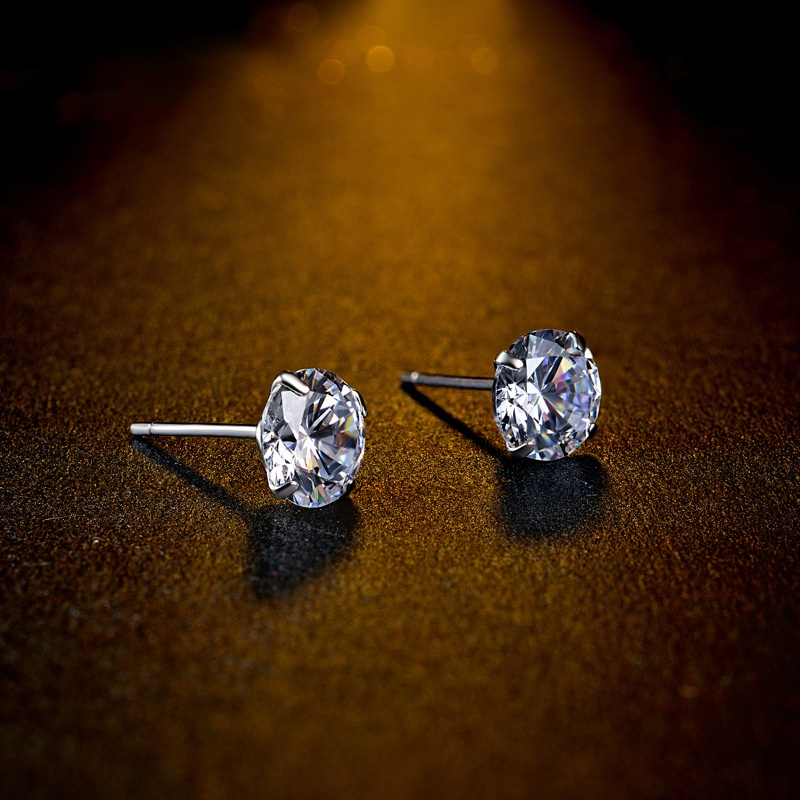 Fashion Sterling Sliver Zircon Studs