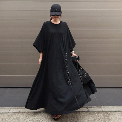 Women Summer Plus Sizes Loose Cozy Dresses-STYLEGOING