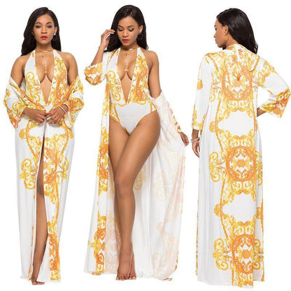 Sexy Women Print One Piece Swimsuits-STYLEGOING