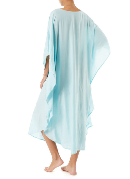 Boho Embroidery Long Romper Cover Up Dresses