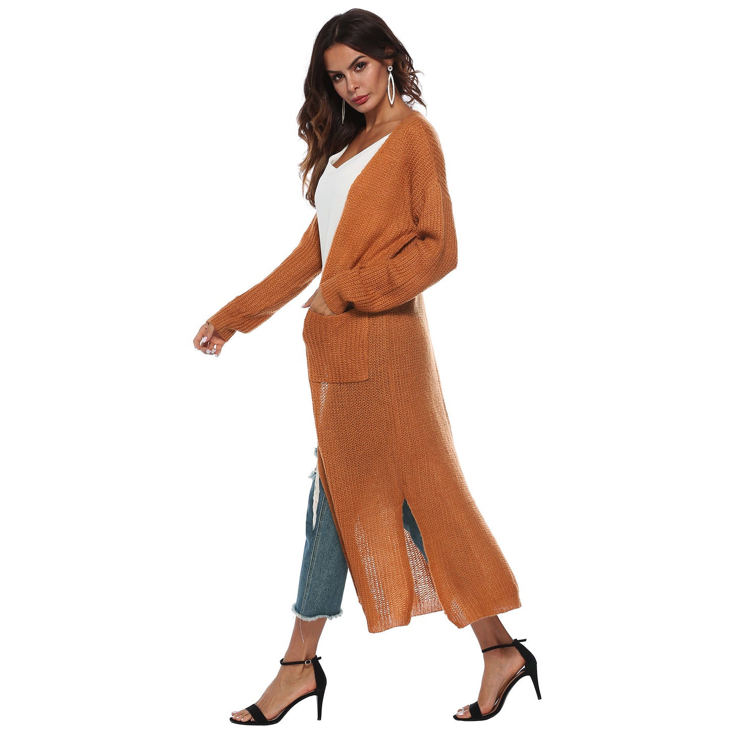 Casual Long Knitted Cardigan Thin Outerwear