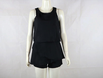 Summer Chiffon Sleeves Short Women Jumpsuits