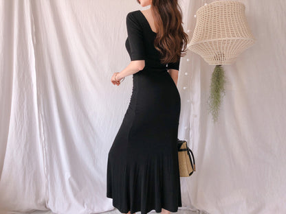 Sexy Square Neckline Long Dresses for Women