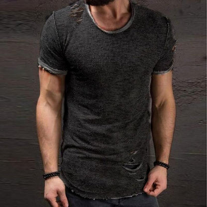 Men Round Neck Summer T Shirts-STYLEGOING
