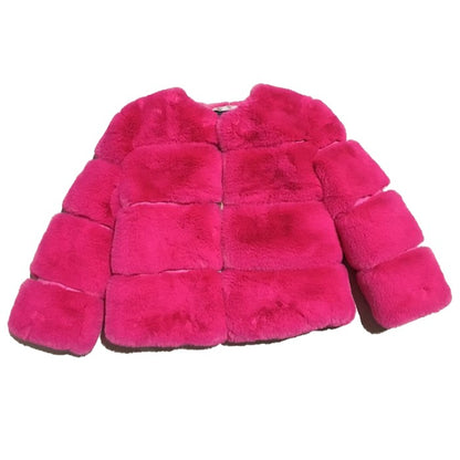 Warm Winter Artificial Fur Overcoats for Kids