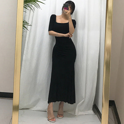 Sexy Square Neckline Long Dresses for Women