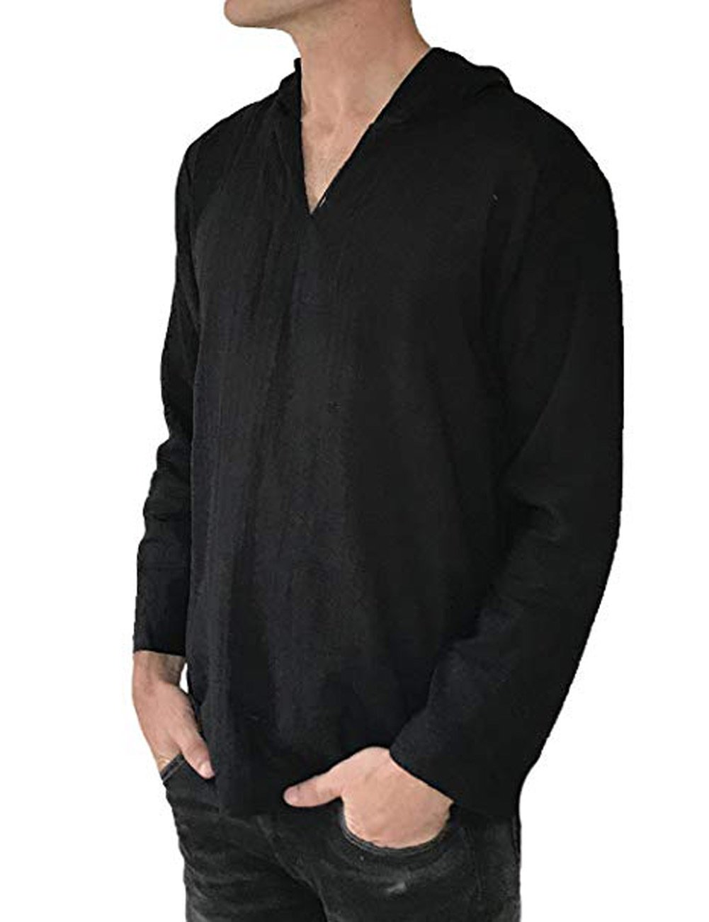 New Men Linen Summer T Shirts-STYLEGOING