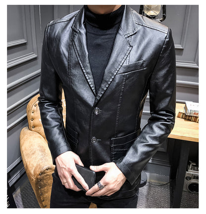 Casual Men's PU Jacket Overcoat