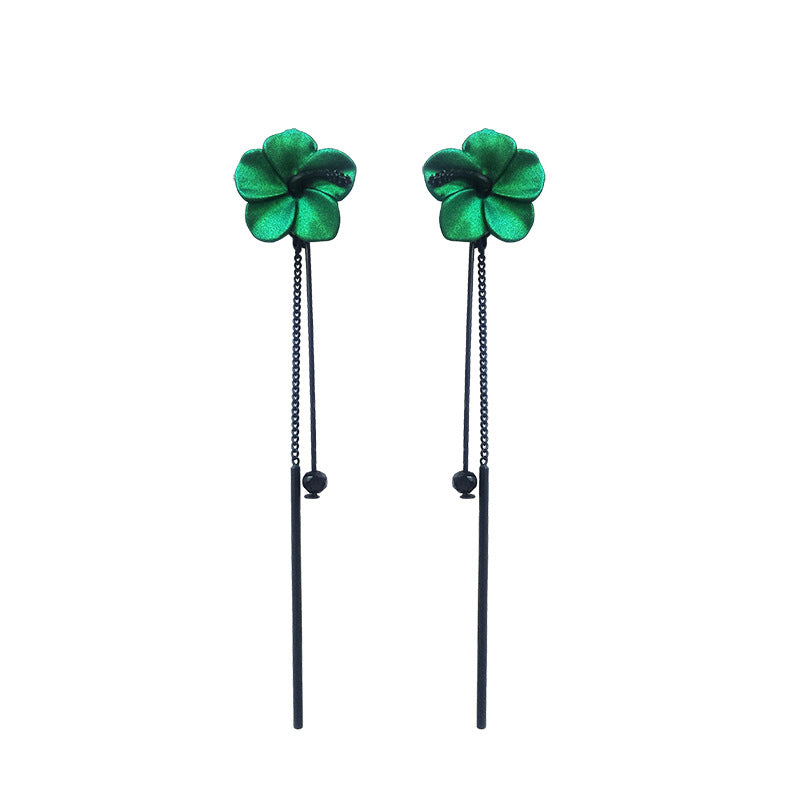 Fairy Flower Design Tassels Women Dangle Earrings