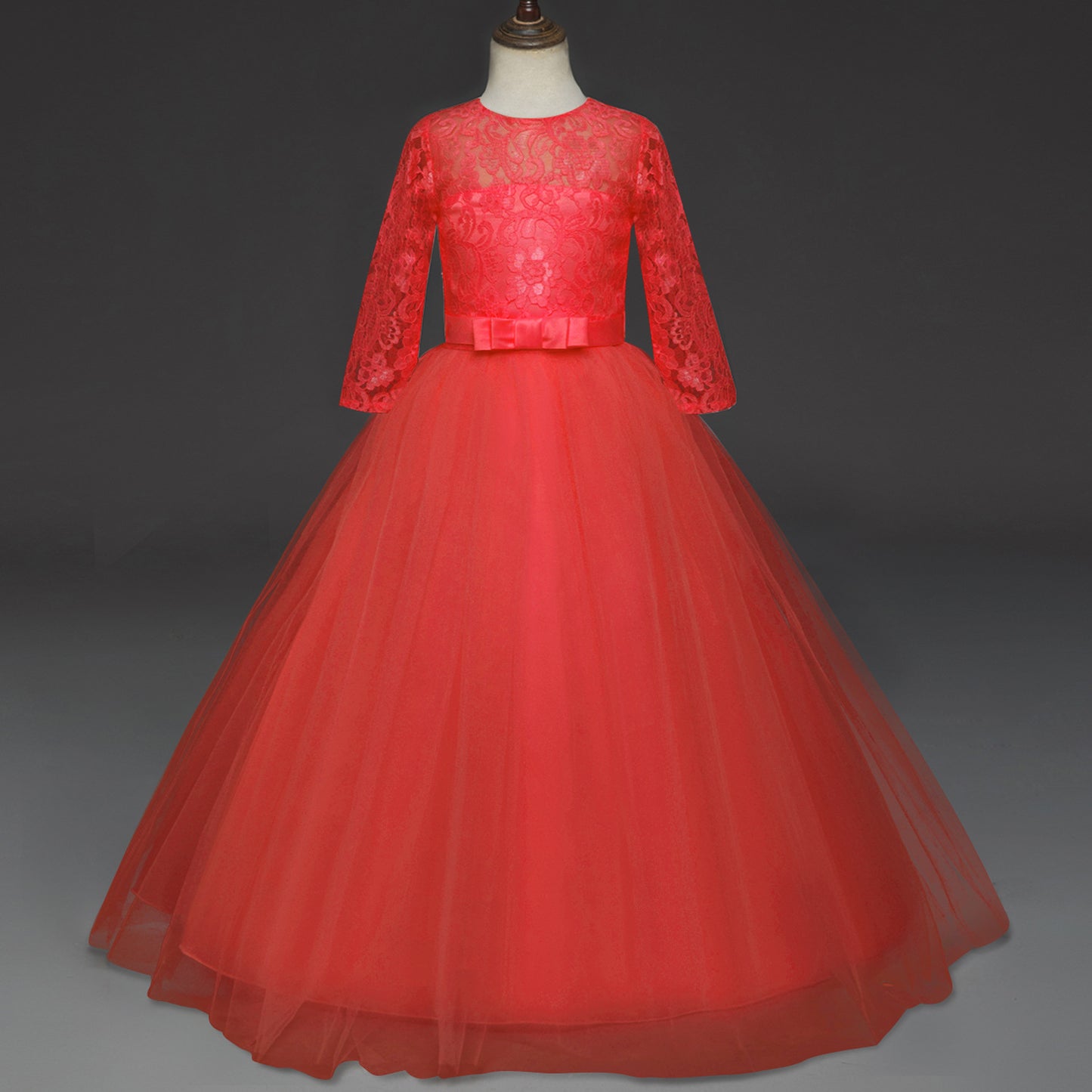 Cute Lace Princess Girls Ball Gown Dresses