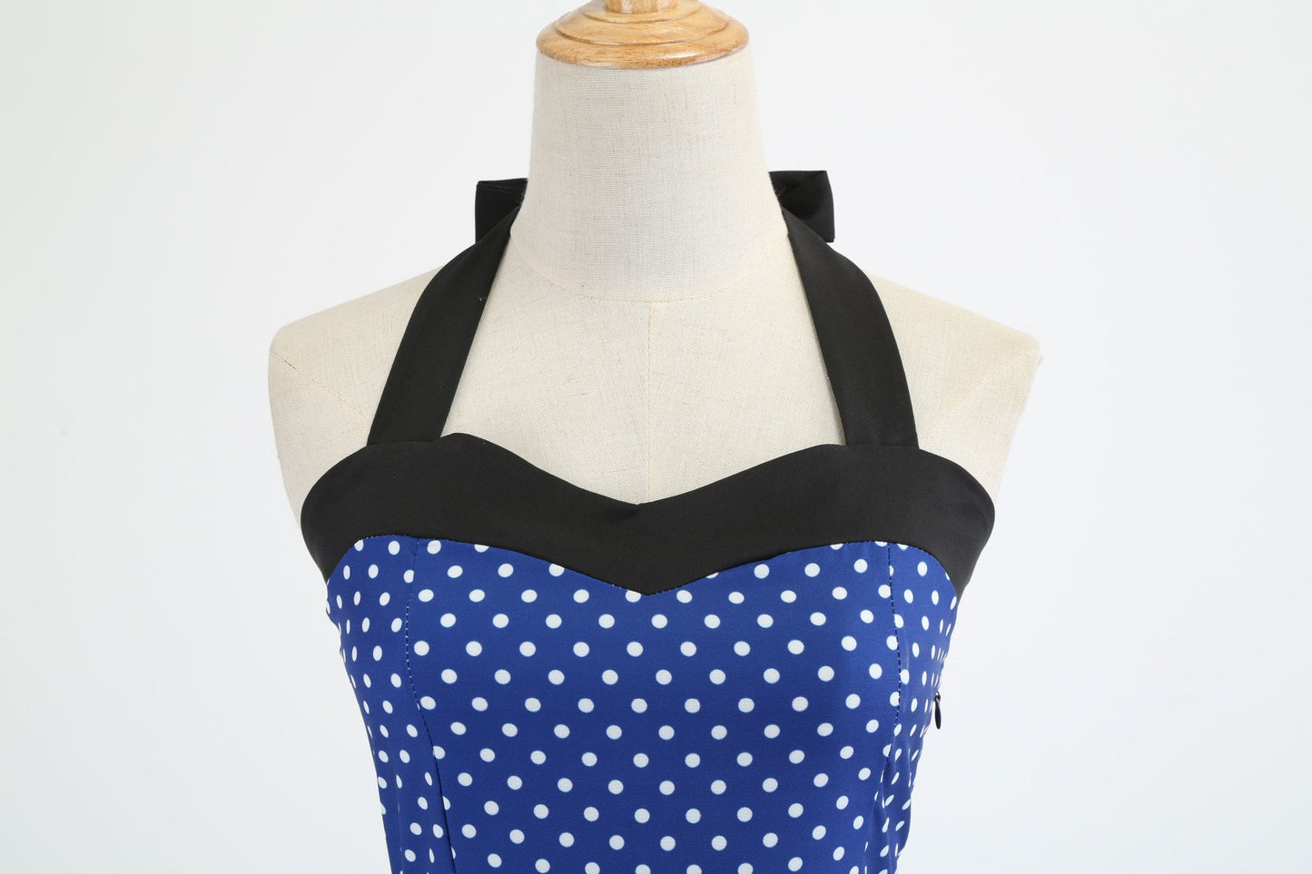 Summer Halter Dot Print Strapless Retro Dresses-STYLEGOING