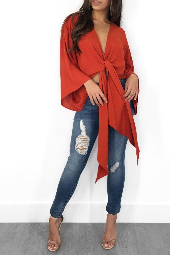 Women Long Sleeves Baring Midriff Short Blouses-STYLEGOING