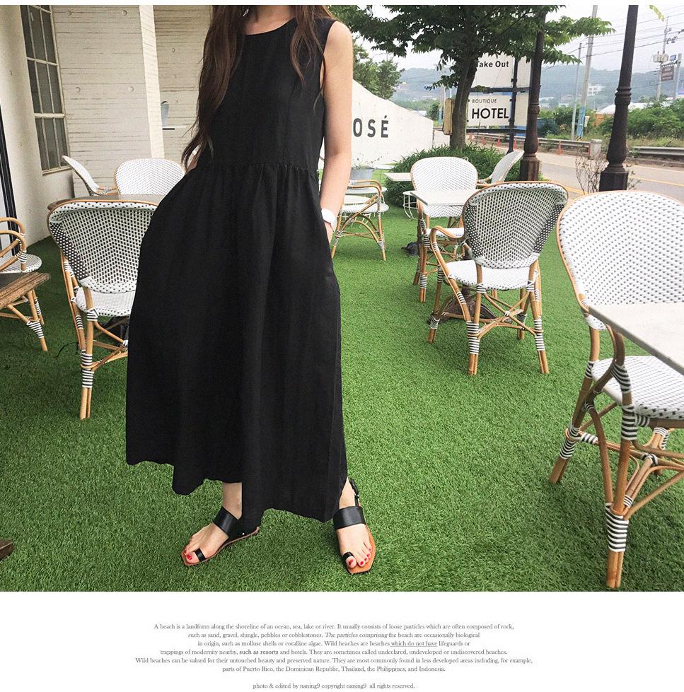 Casual Summer Linen Loose Jumpsuits-STYLEGOING