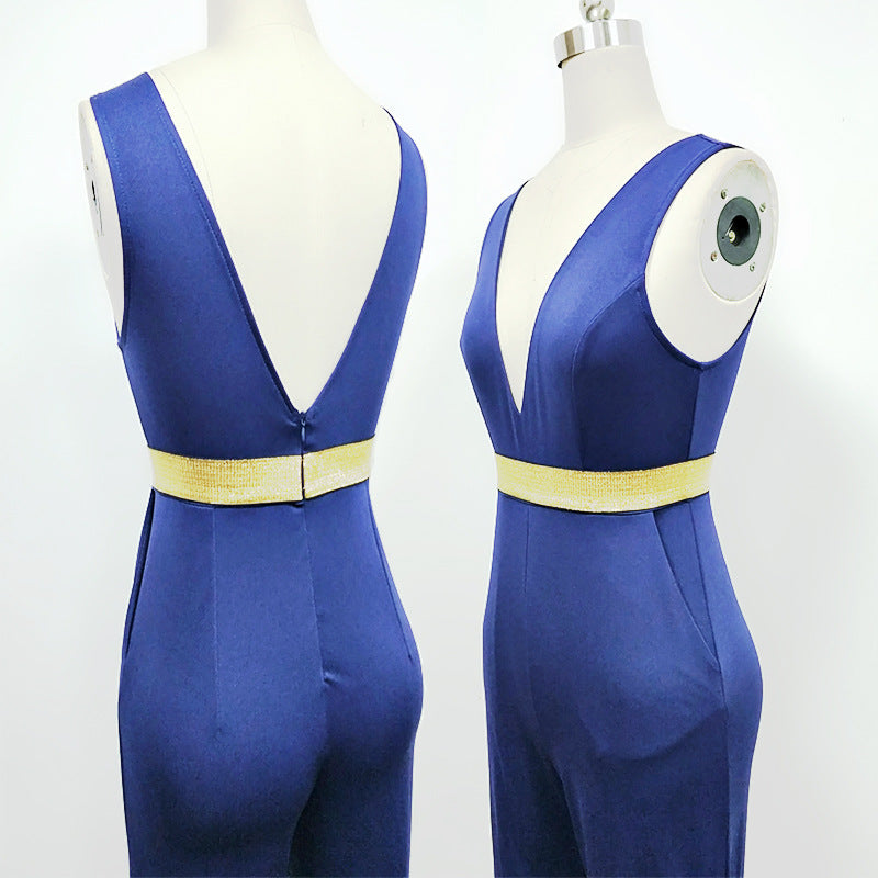 Sexy Sleeveless V Neck Jumpsuits for Women