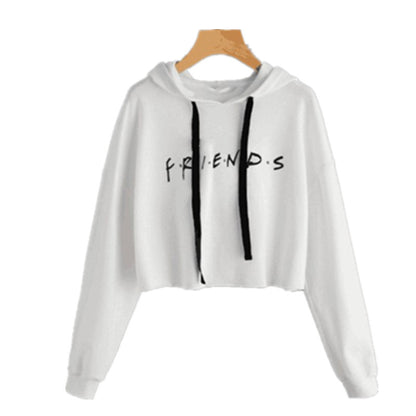 Casual Friends Letter Long Sleeves Hoodies