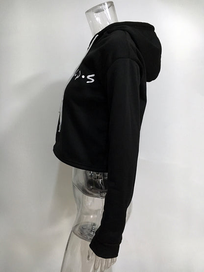 Casual Friends Letter Long Sleeves Hoodies