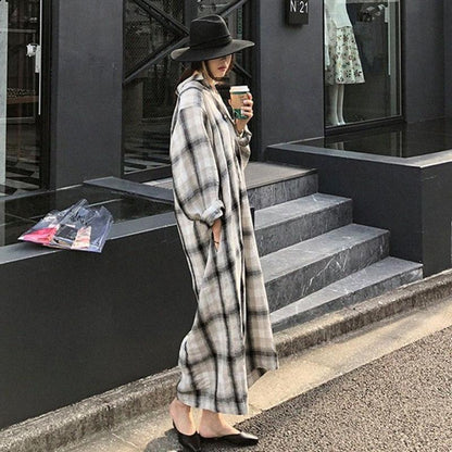 Women Loose Plus Sizes Long Shirt Dresses-STYLEGOING