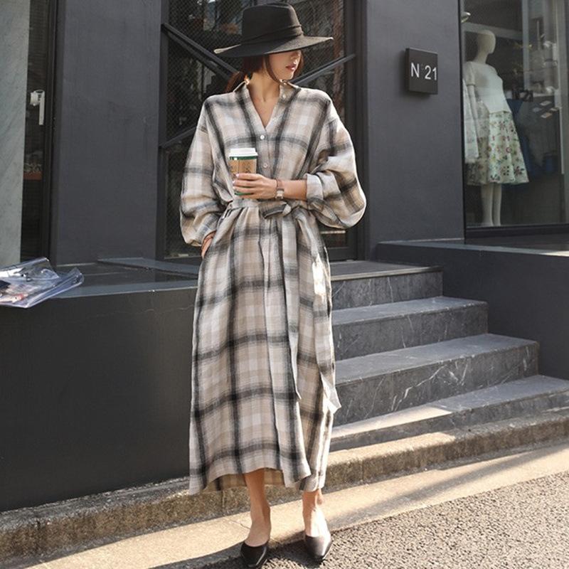 Women Loose Plus Sizes Long Shirt Dresses-STYLEGOING