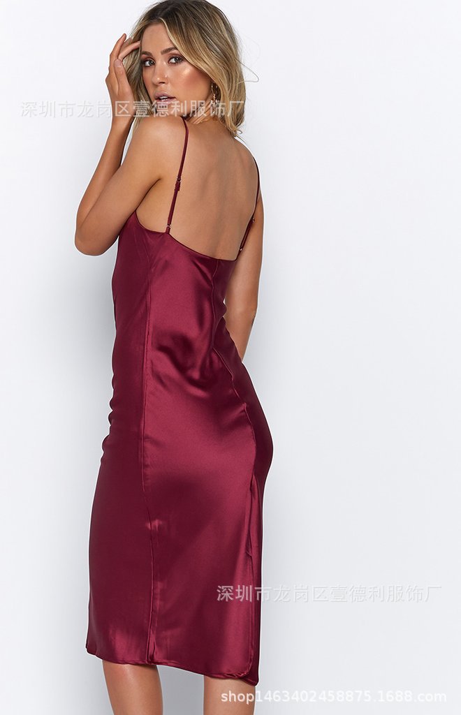Sexy Slim Waist Party Suspender Strap Long Dresses