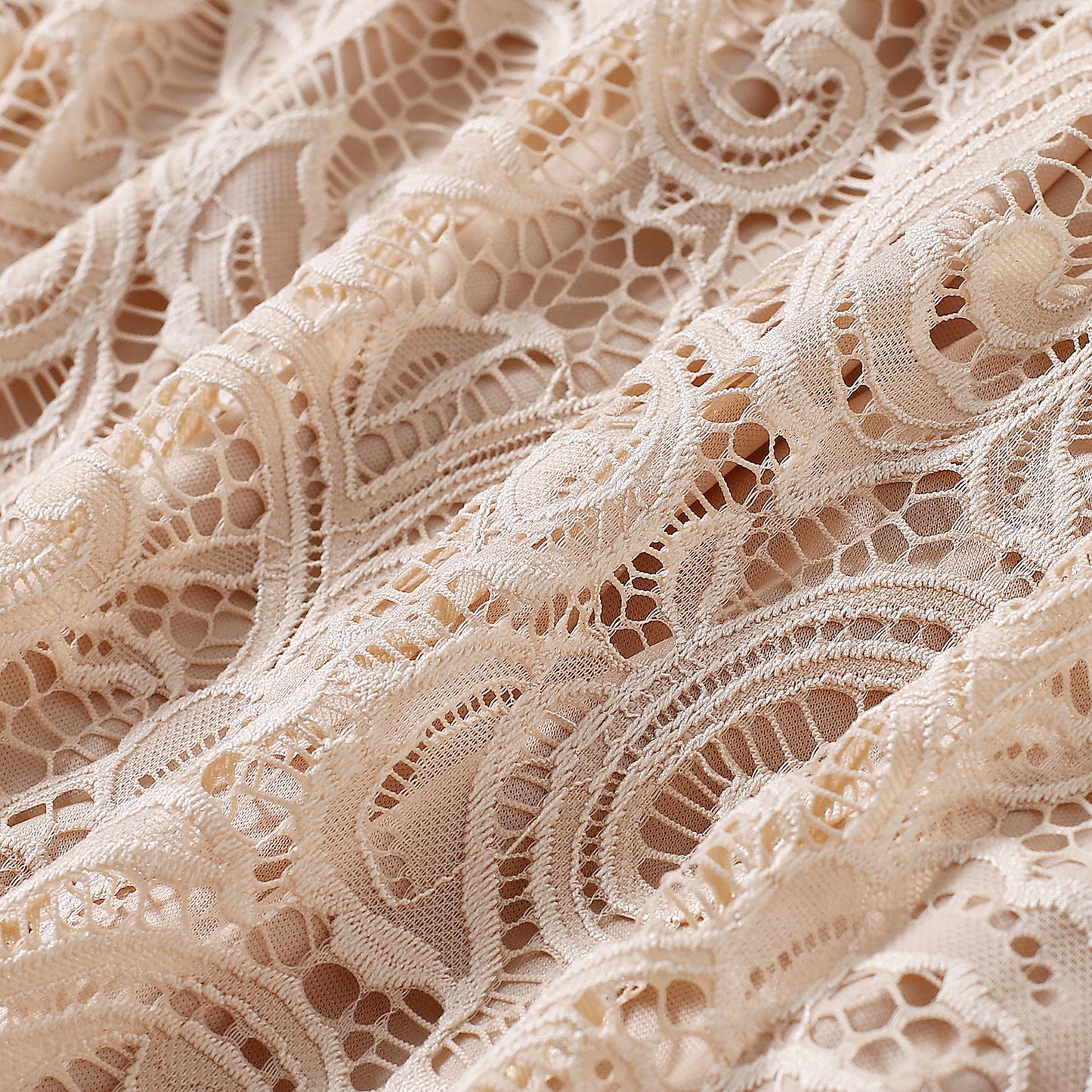 Vintage Round Neck Elegant Lace Dresses
