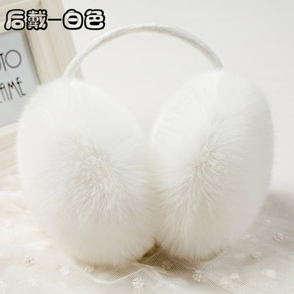Warm Artifical Fox Fur Ear Gloves Earmuffs