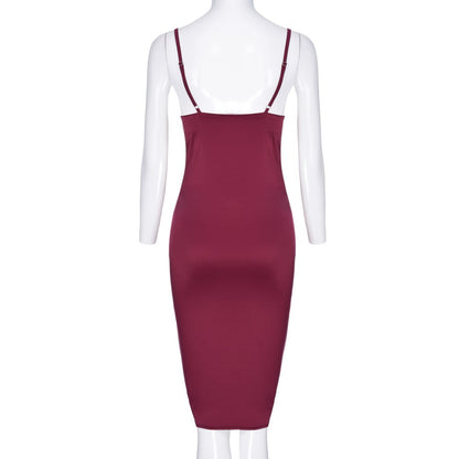 Sexy Slim Waist Party Suspender Strap Long Dresses