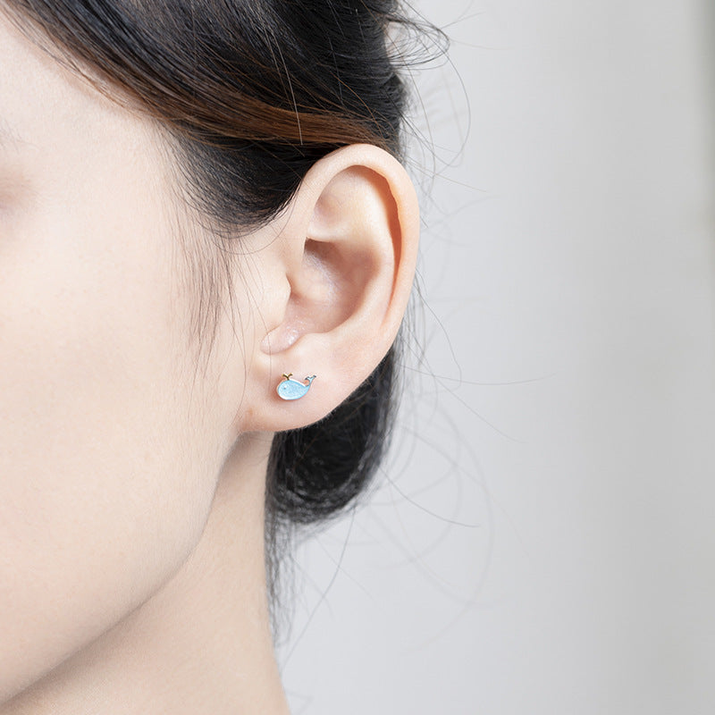Cute Whale Design Earrings for Women