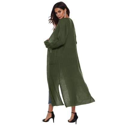 Casual Long Knitted Cardigan Thin Outerwear