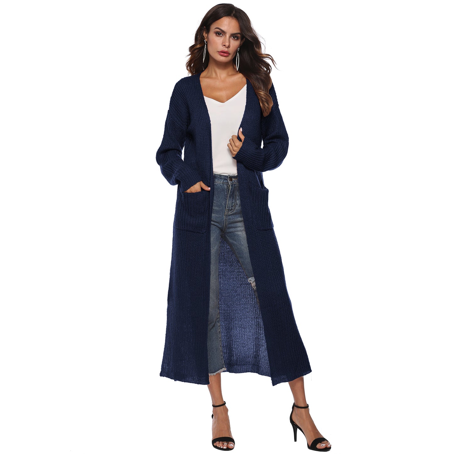 Casual Long Knitted Cardigan Thin Outerwear