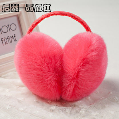 Warm Artifical Fox Fur Ear Gloves Earmuffs