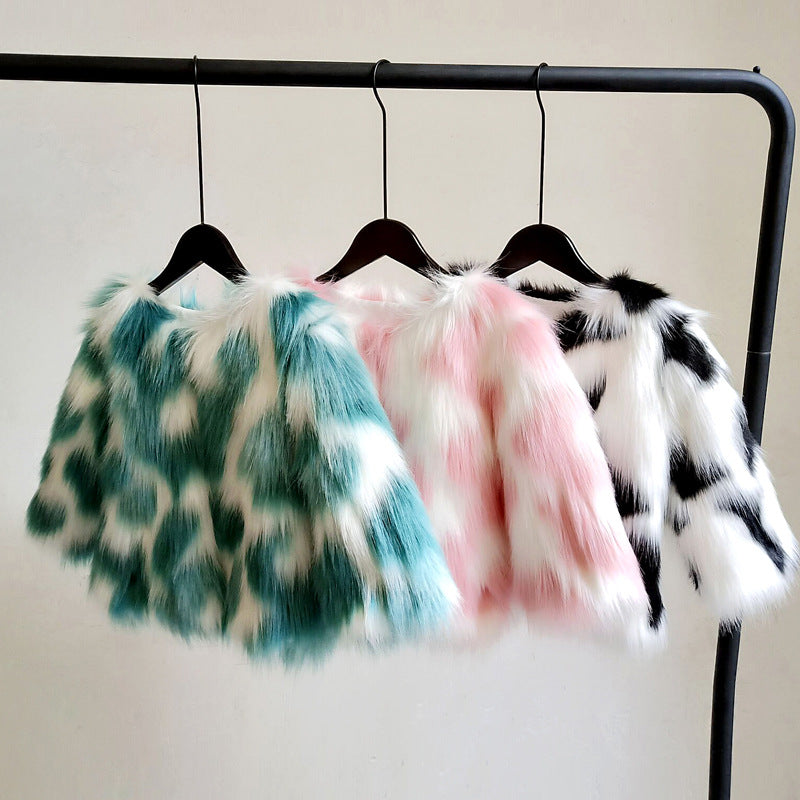 Winter Warm Artificial Fur Coats for Kids