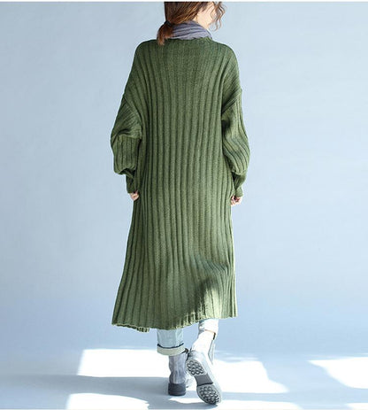 Women Knitting Fall Long Cardigan Sweaters-STYLEGOING