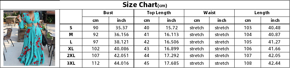 Sexy Summer Short Top and Long Skirts Suits