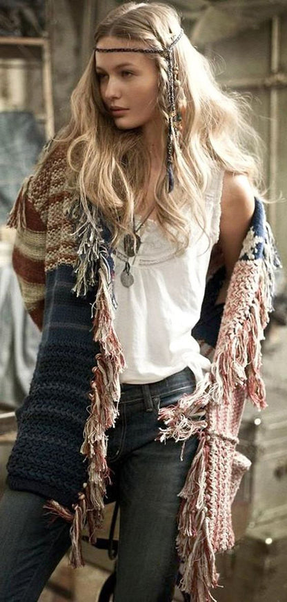Fashion Tassel Starts Cardigans Outwear-STYLEGOING