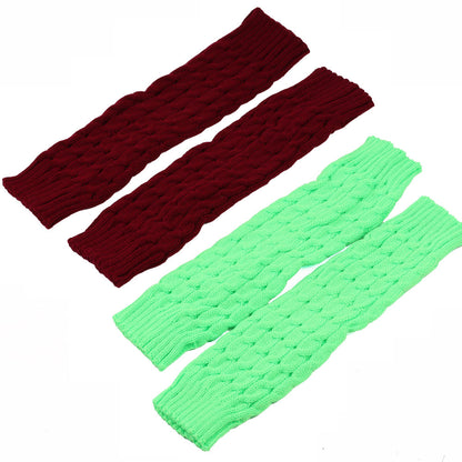 2 Pairs/set 40 cm Long Knitted Socks for Women