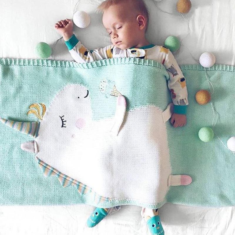 Unicorn Flamingo Print Knitting Kids/Infant Blankets-Unicorn-70x100cm-Free Shipping at meselling99