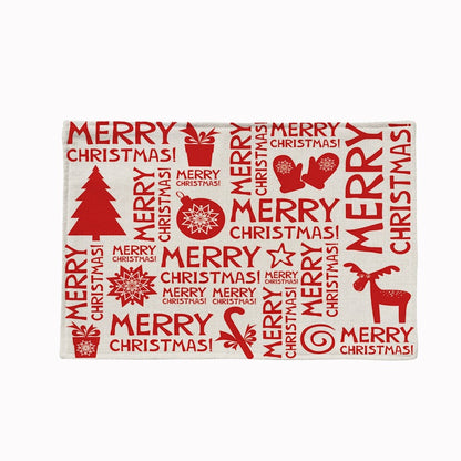 Christmas Linen Traycloth 4pcs/Set
