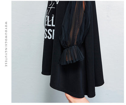 Casual Letter Design Summer Plus Sizes Short Dresses