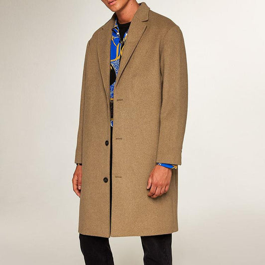 Men's Long Woolen Winter Overcoat M1002-STYLEGOING