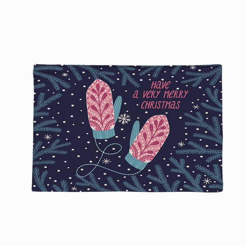 Christmas Linen Traycloth 4pcs/Set