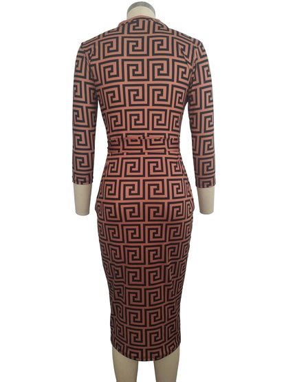 Sexy Zipper V Neck Tight Dresses