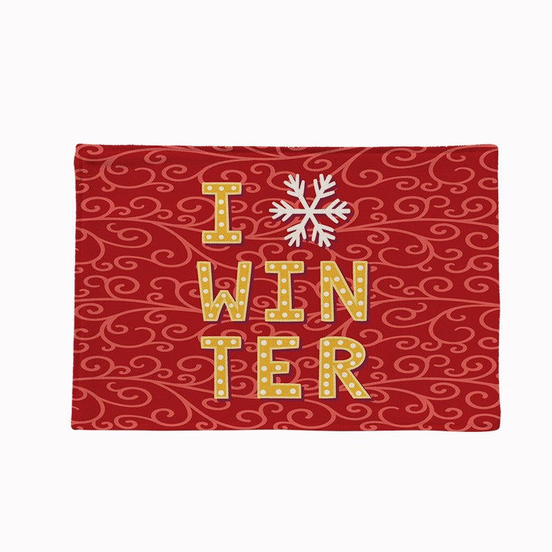 Christmas Linen Traycloth 4pcs/Set
