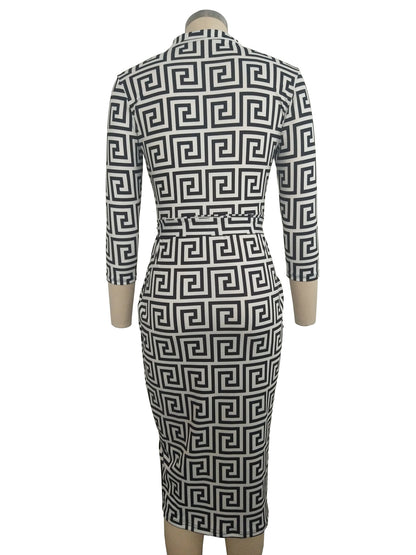 Sexy Zipper V Neck Tight Dresses